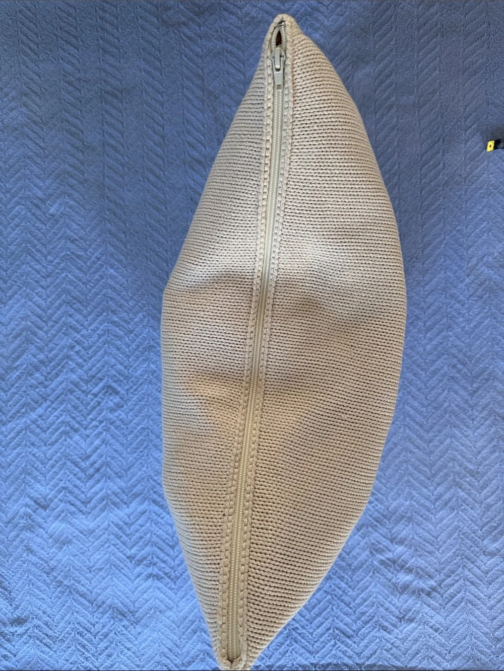 Vintage Ralph Lauren 100% Cotton Cream Knit Accent Pillow American Flag 13 Star
